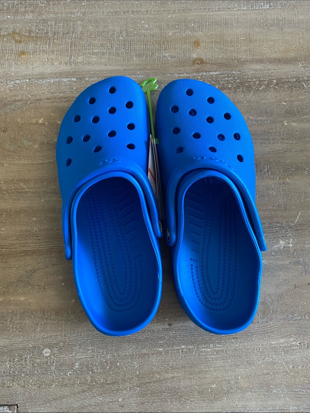 CROCS Kids Royal Blue Slip-On Water Clogs with Heel Strap